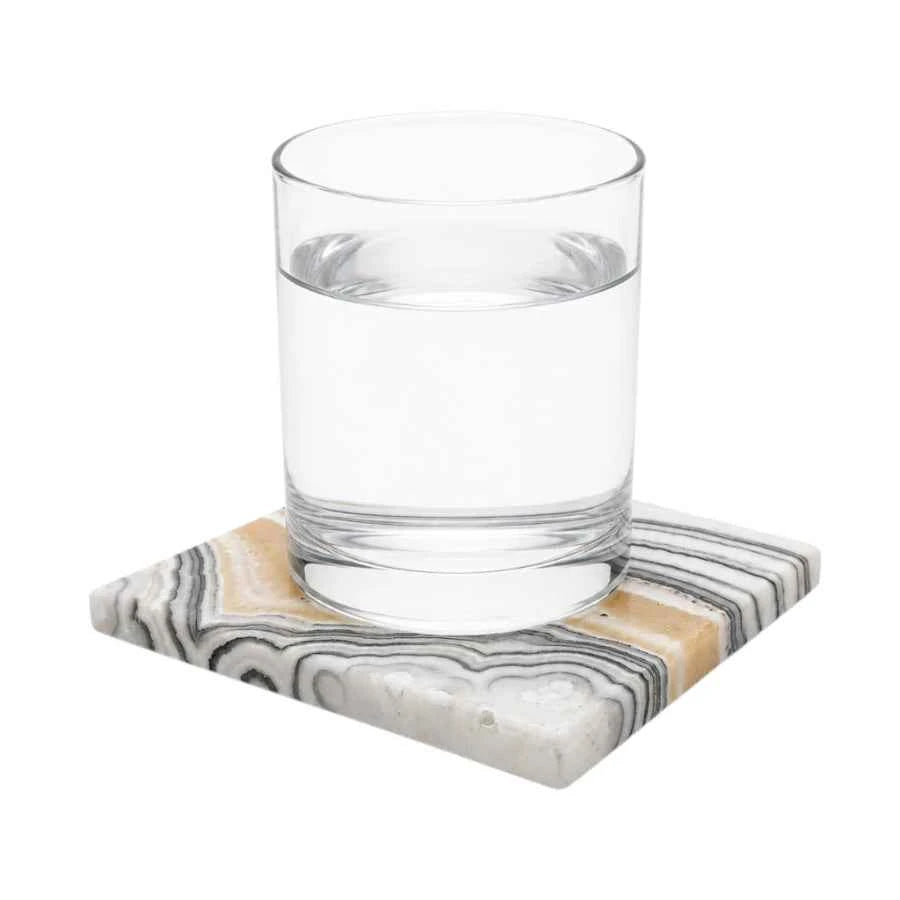 SET DE PORTAVASOS DE CALCITA CEBRA