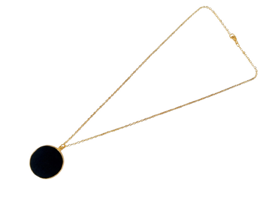 COLLAR CORTO CENTRO ÁGATA NEGRA