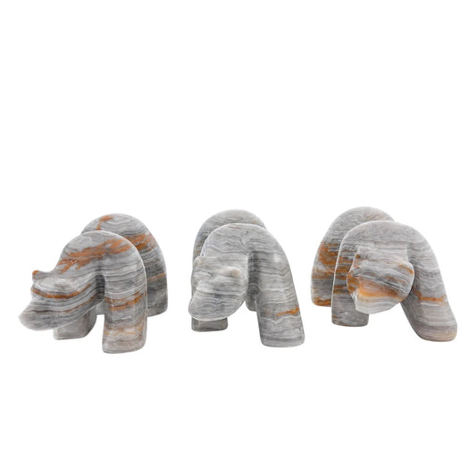 FIGURA OSO POLAR DE ÓNIX GRIS