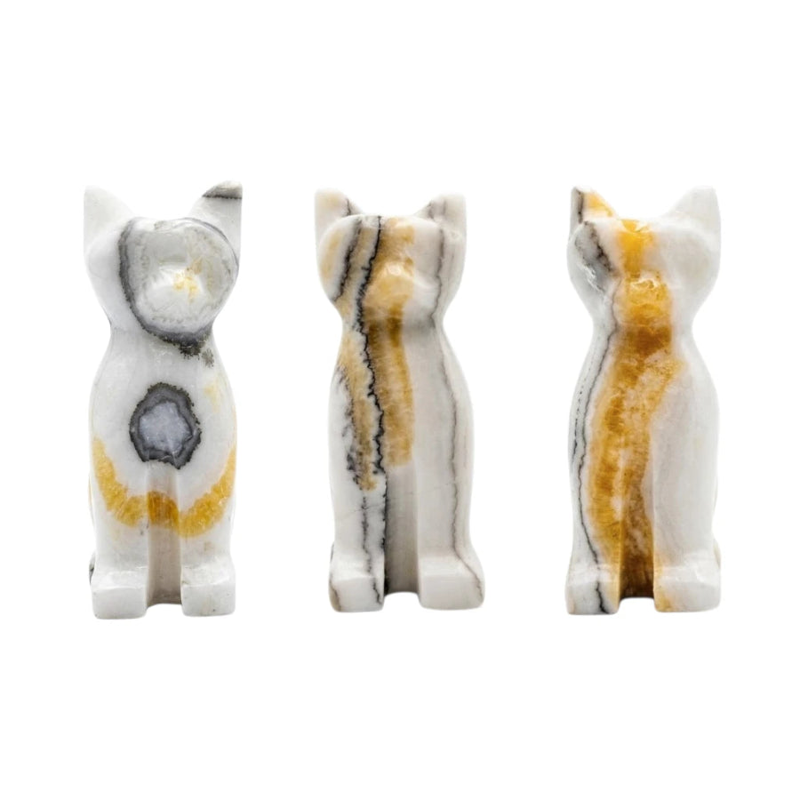 FIGURA GATO DE CALCITA CEBRA CHICO