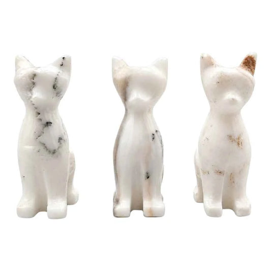 FIGURA GATO DE CALCITA CEBRA CHICO