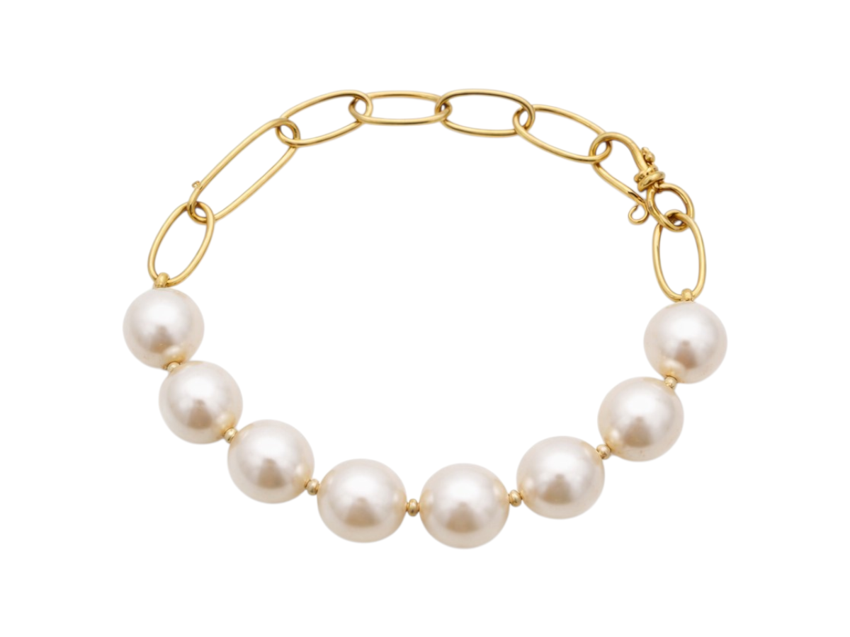 PULSERA DE PERLAS BLANCAS