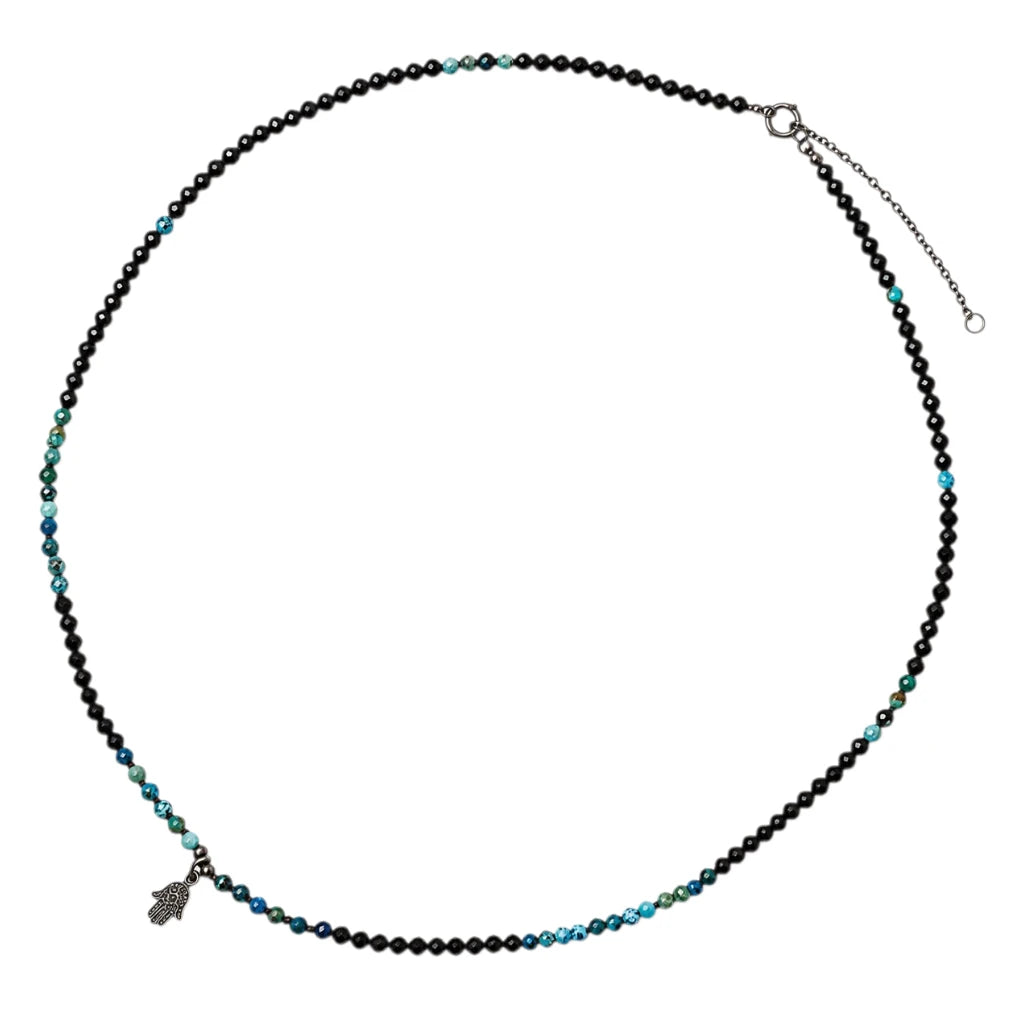 COLLAR DE CRISOCOLA CON ESPINELA