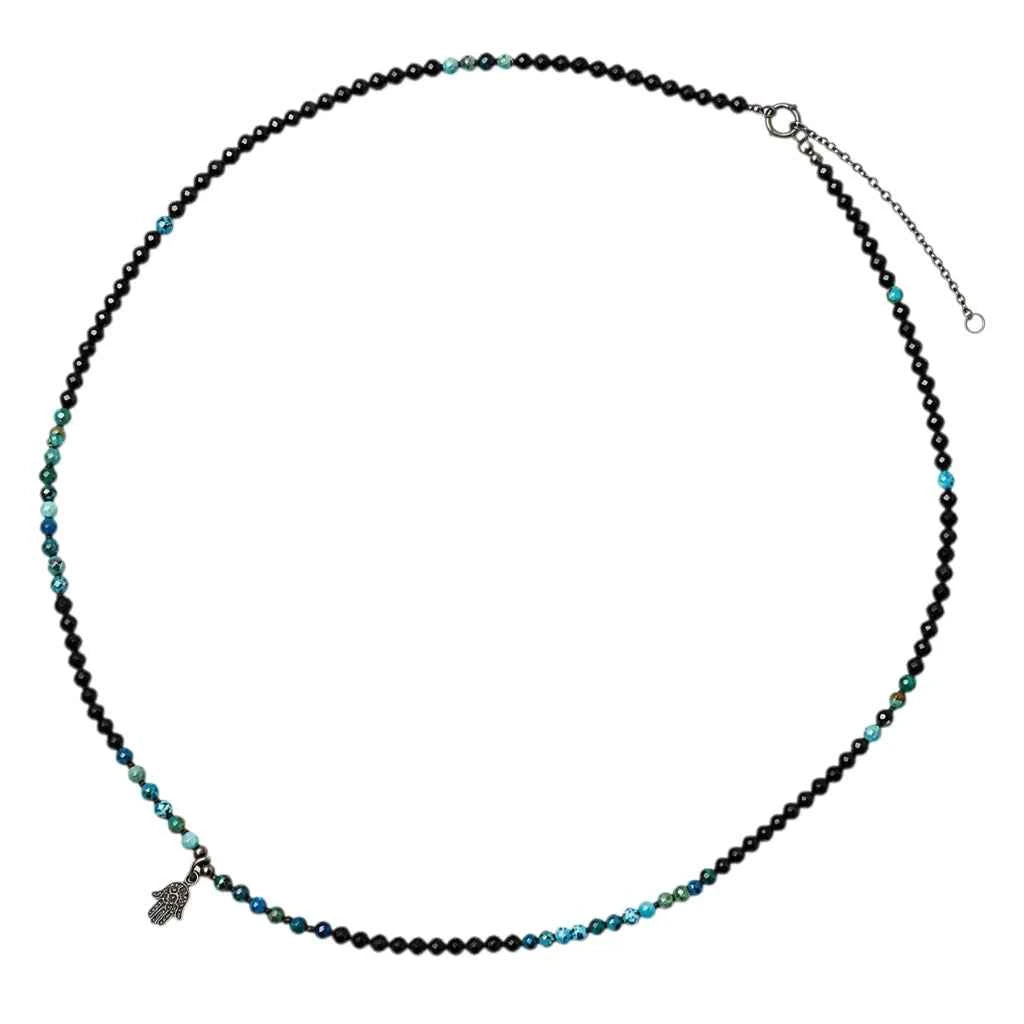 COLLAR DE CRISOCOLA CON ESPINELA