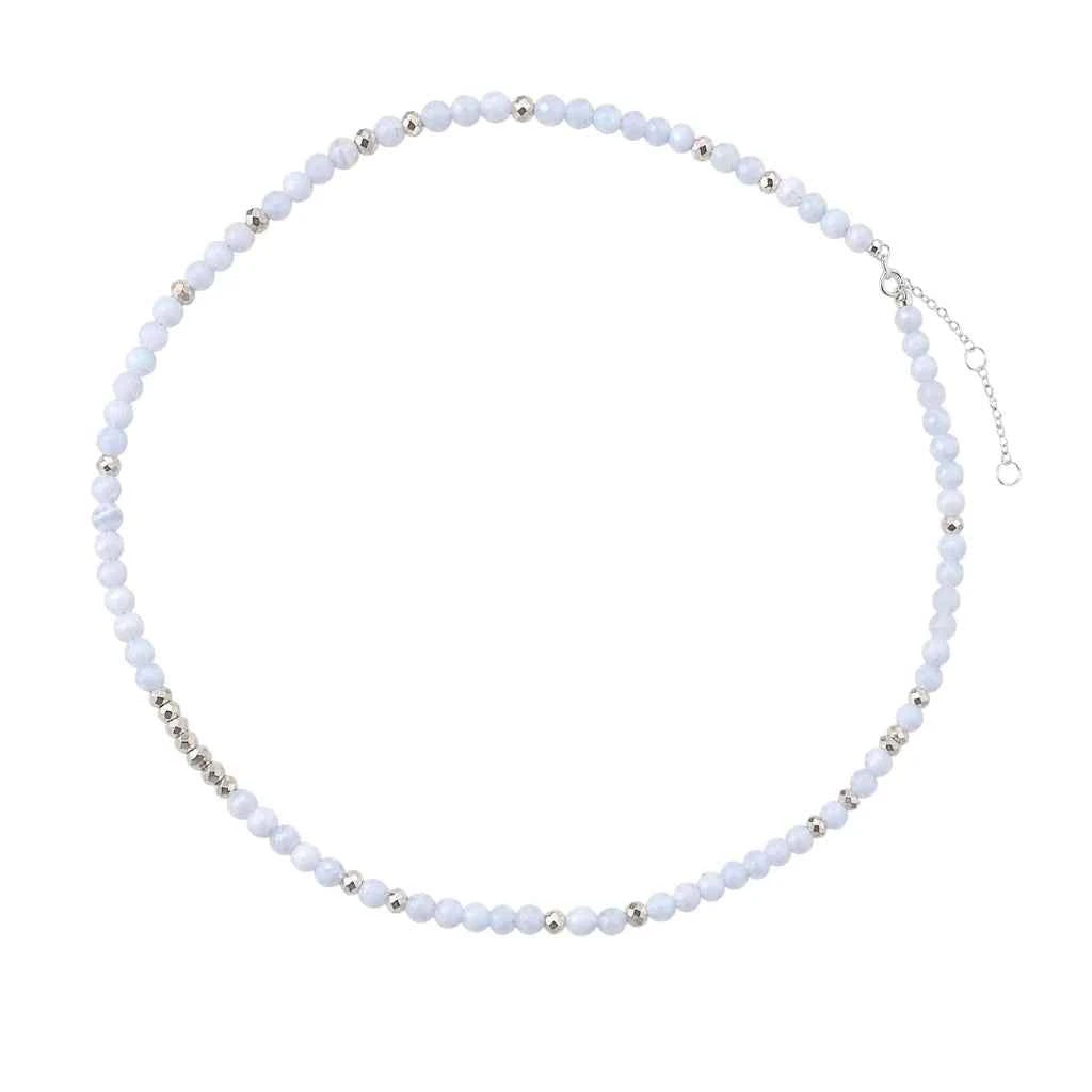 COLLAR CORTO DE ÁGATA BLUE LACE