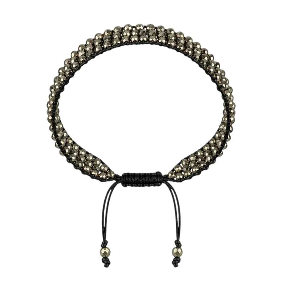 PULSERA TEJIDA DE PIRITA