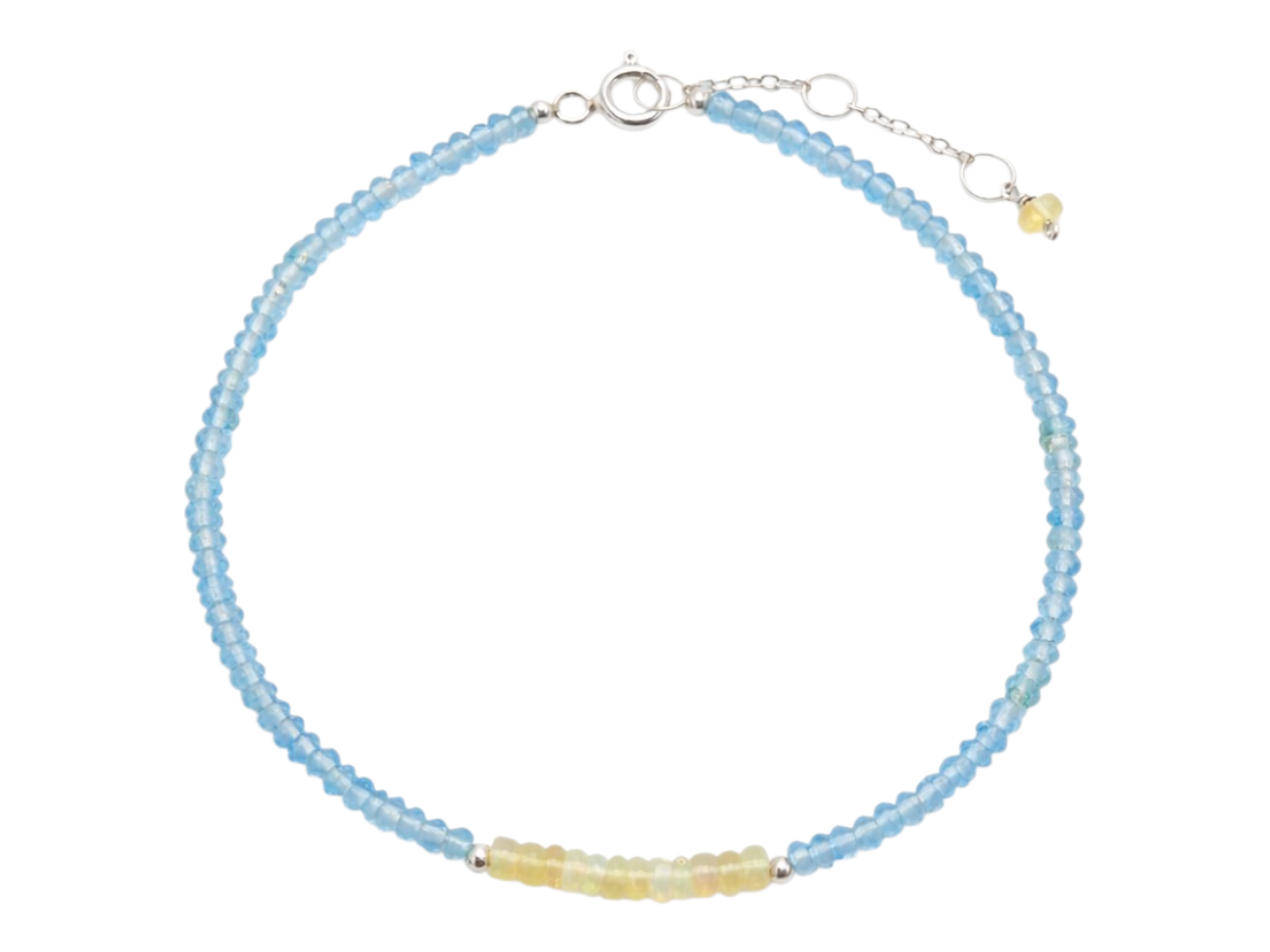 PULSERA DE APATITO CENTRO ÓPALO