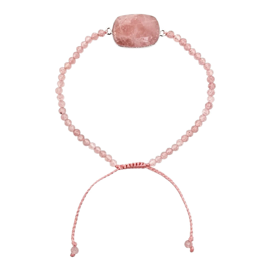 PULSERA CUARZO CHERRY FACETADO