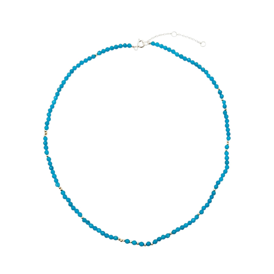 COLLAR ESFERA APATITO - PIRITA SILVER