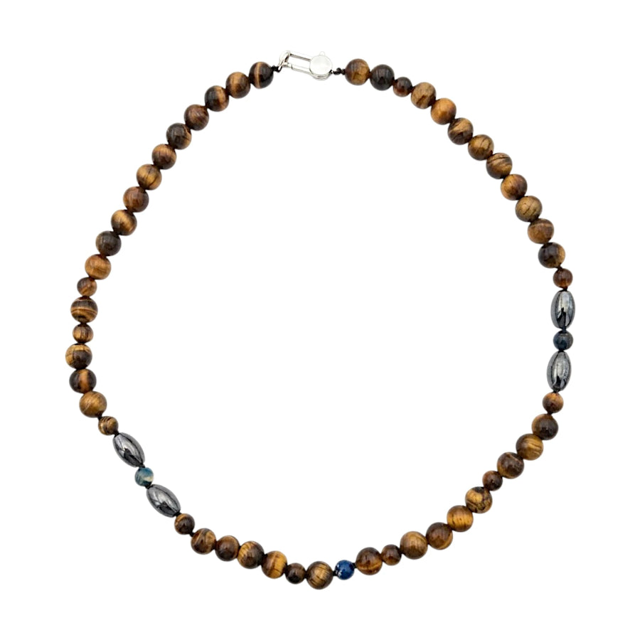 COLLAR UNISEX OJO DE TIGRE Y APATITO