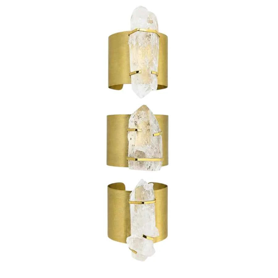 BRAZALETE CON CLUSTER DE CUARZO BLANCO