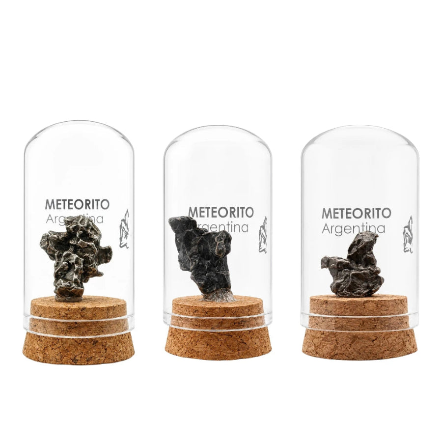 Espécimen de Meteorito en Capelo de Cristal