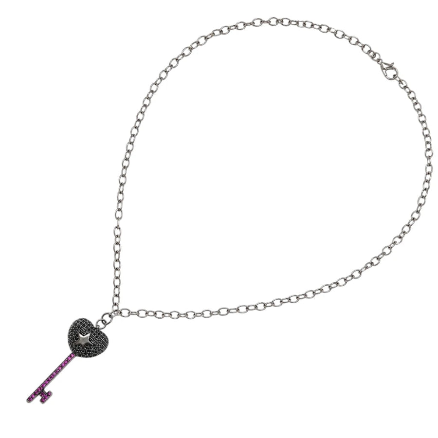 COLLAR CORTO DIJE LLAVE CORAZON