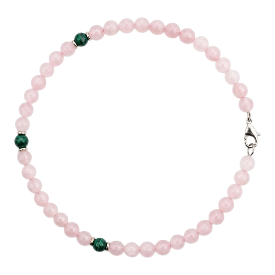 COLLAR CORTO ESFERAS DE CUARZO ROSA