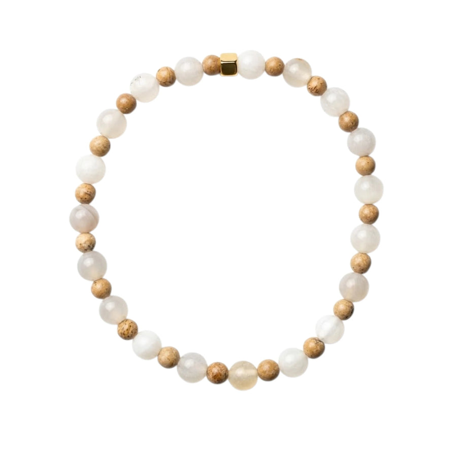 PULSERA ESFERAS AGATA Y JASPE PAISAJE