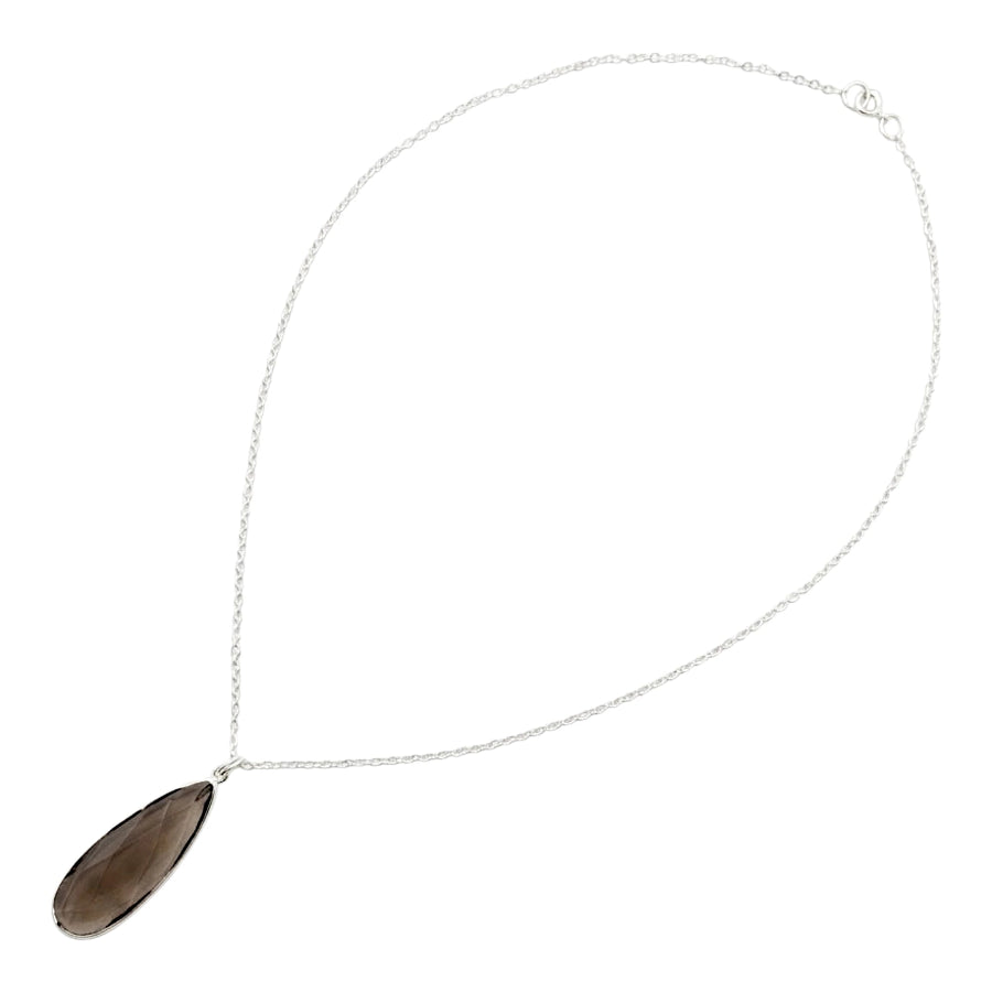 COLLAR DIJE CUARZO AHUMADO