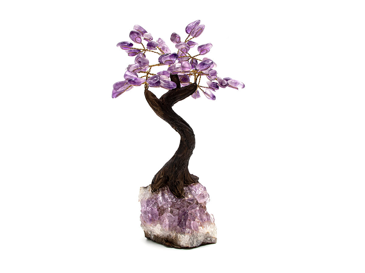 ÁRBOL BONSÁI DE CUARZO AMATISTA 15 CM.