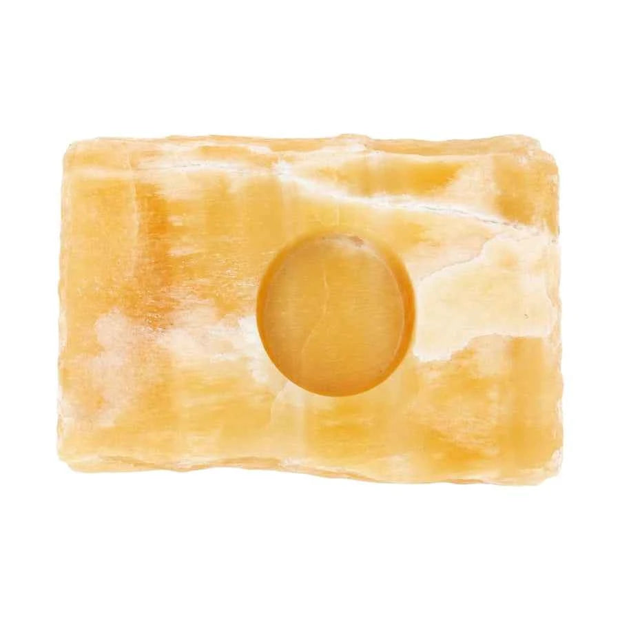 PORTAVELAS DE CALCITA NARANJA