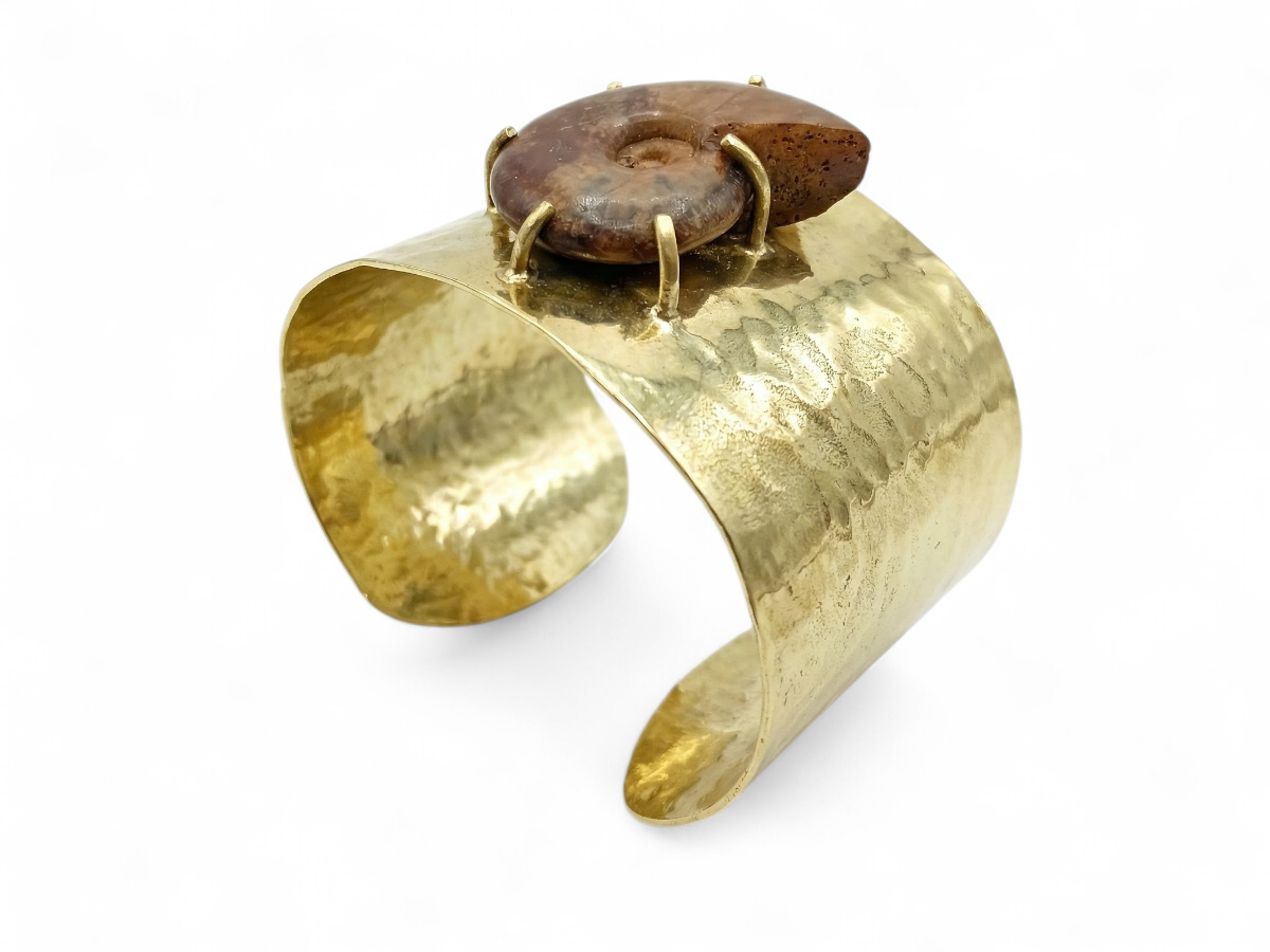Brazalete Amonite Nacarado - pieza natural | Mineralia