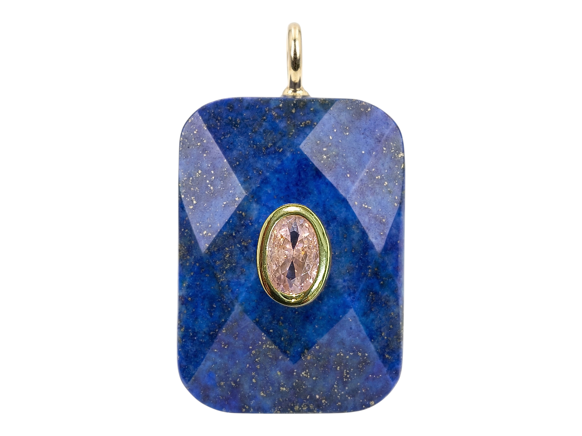 DIJE LAPISLAZULI CON INCRUSTACION