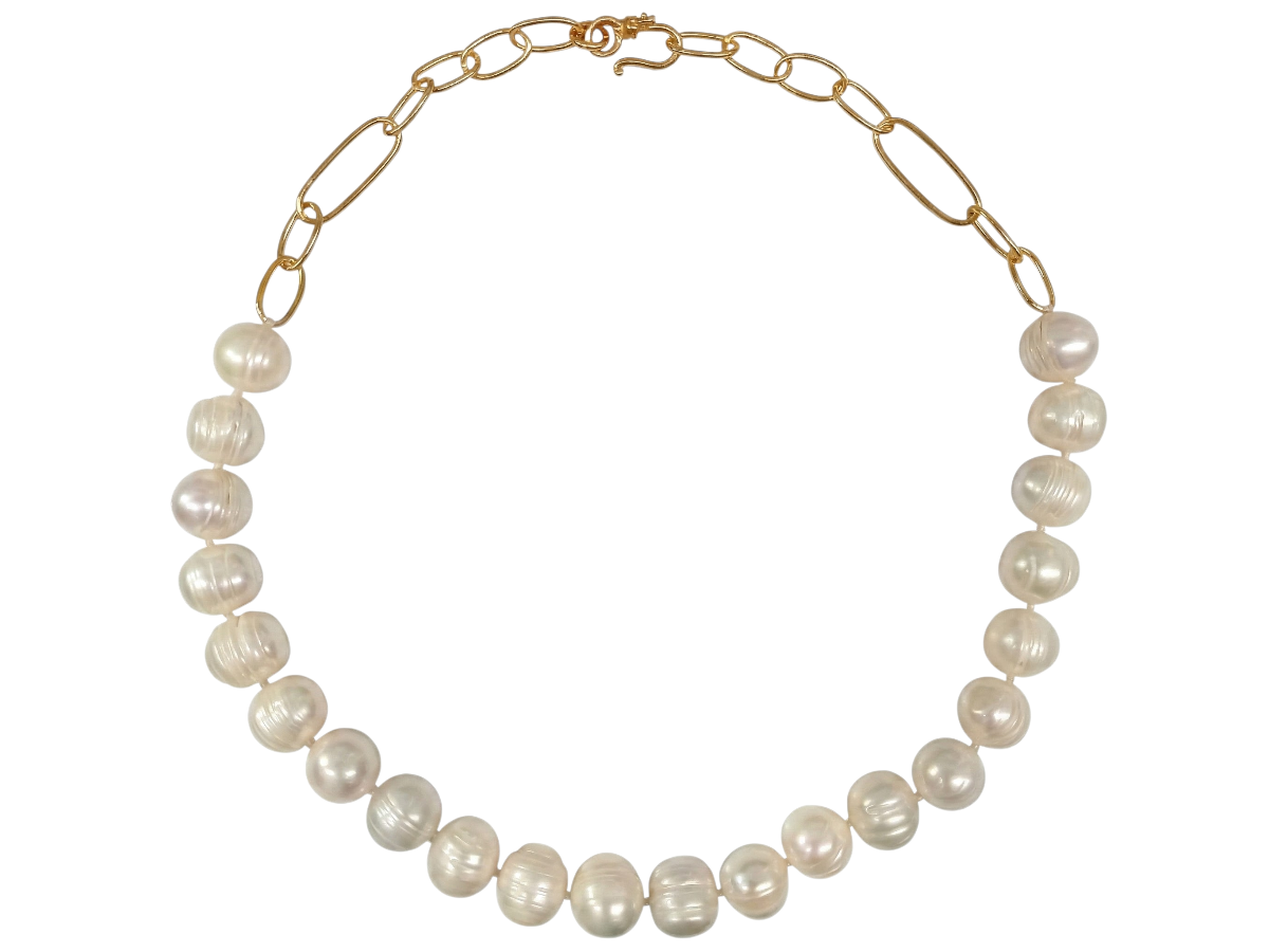 COLLAR DE PERLA BLANCA