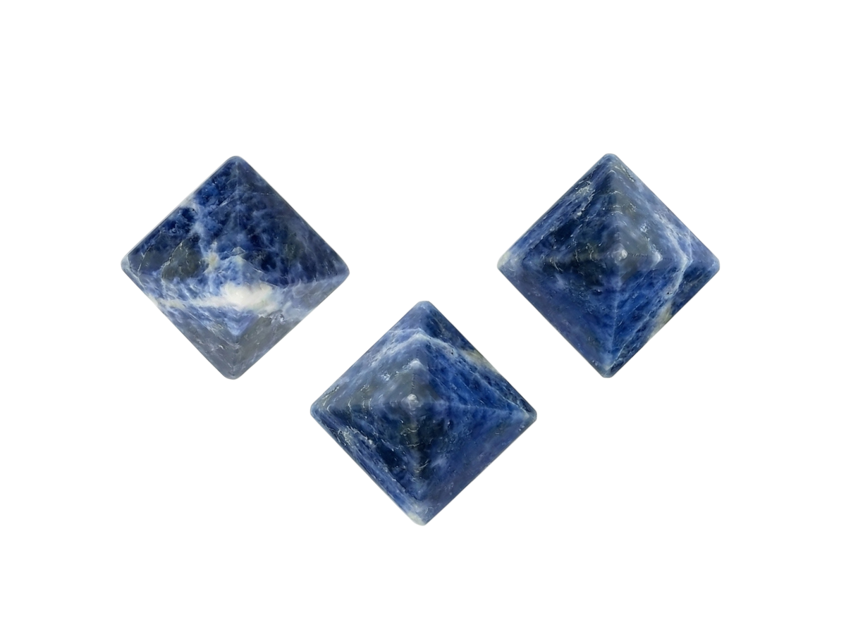 SET DE TRES PIRÁMIDES DE SODALITA