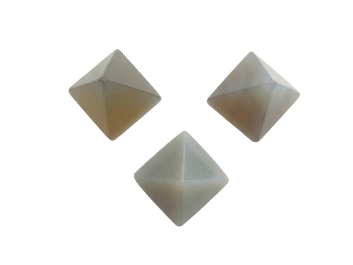 SET DE TRES PIRÁMIDES DE ÁGATA BOTSWANA