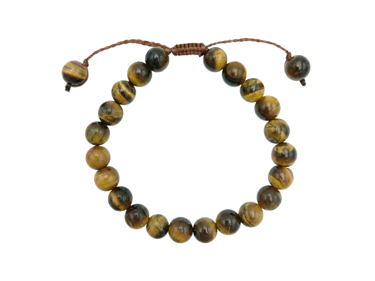 PULSERA ESFERAS OJO DE TIGRE