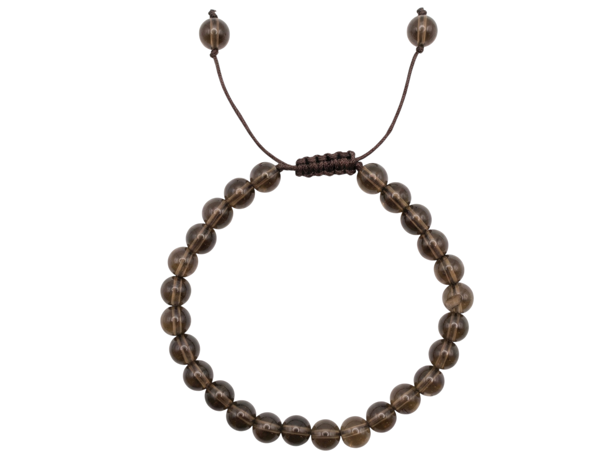 PULSERA ESFERAS CUARZO AHUMADO