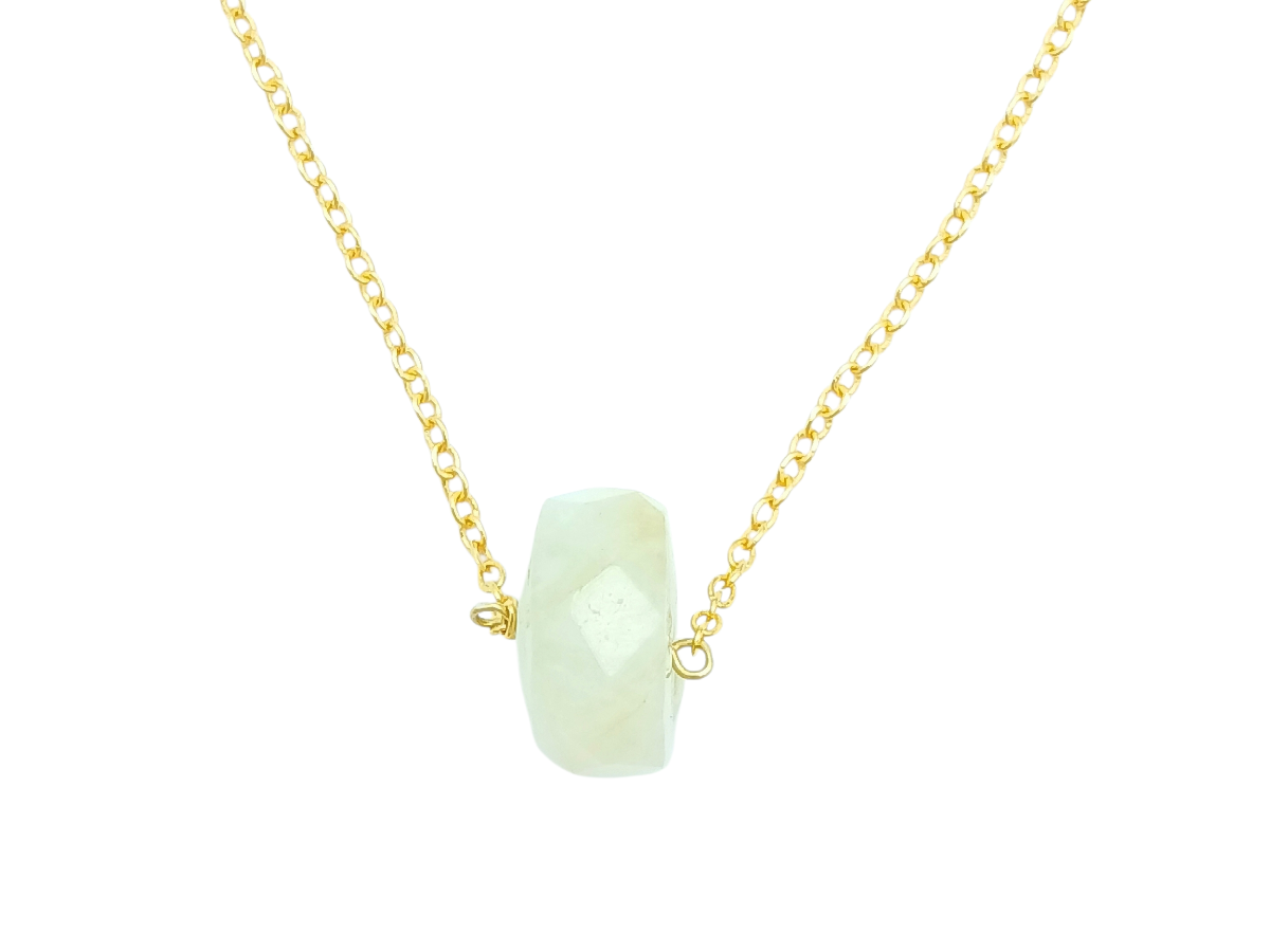 Collar de Plata .925 Centro Aguamarina - vista lateral