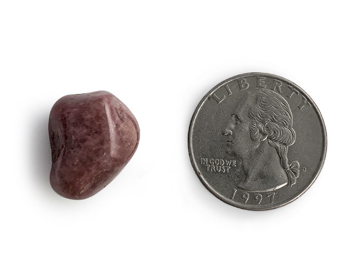 PAQUETE DE 10 PIEZAS DE TAMBORILEADO PIEDRA LUNA ROSA.