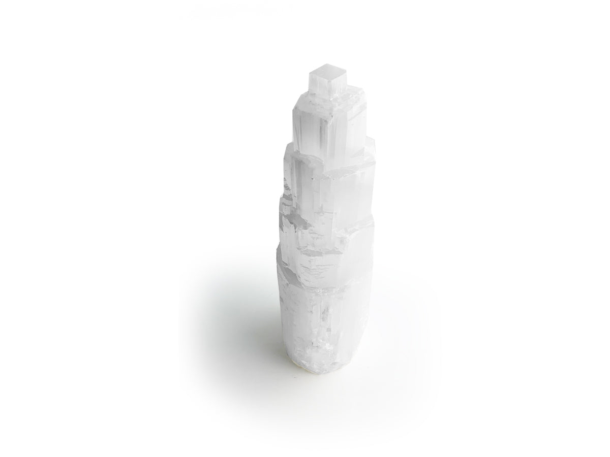 Lámpara Castillo DE Selenita Blanca Grande - Vista 3 | MineraliA
