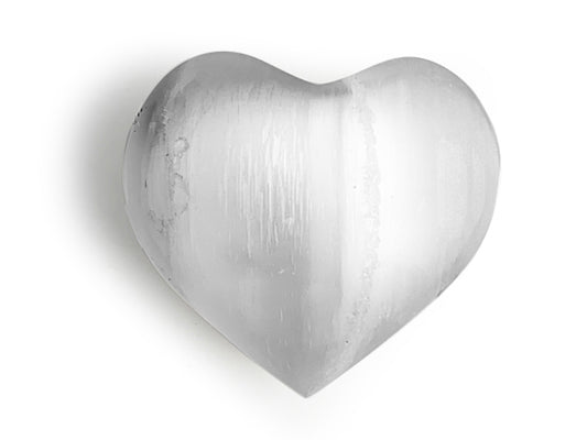 CORAZÓN PUFF DE SELENITA BLANCA CHICO.