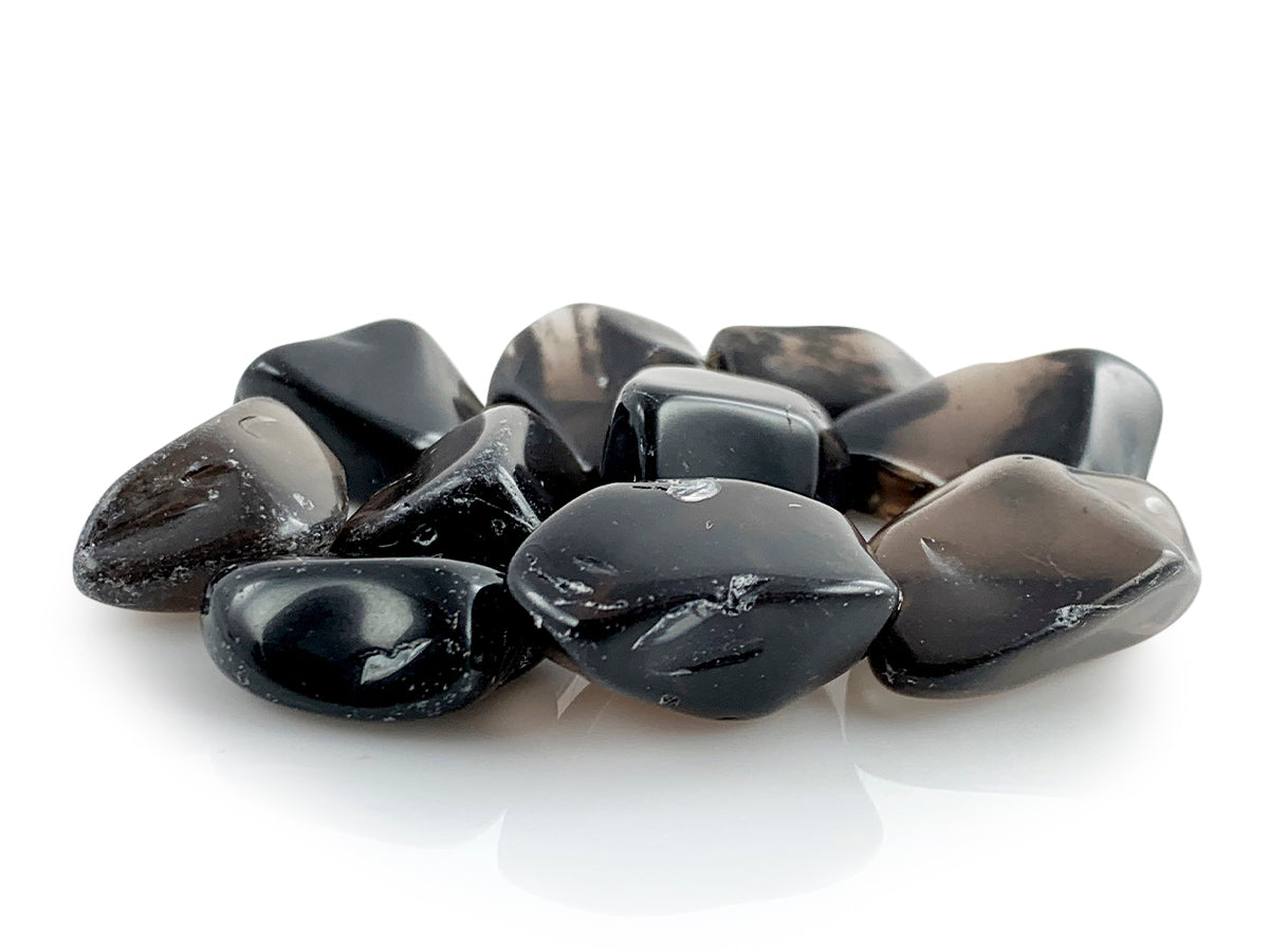 Paquete 10 Piezas Tamborileado DE Obsidiana Negra - Vista 3 | MineraliA