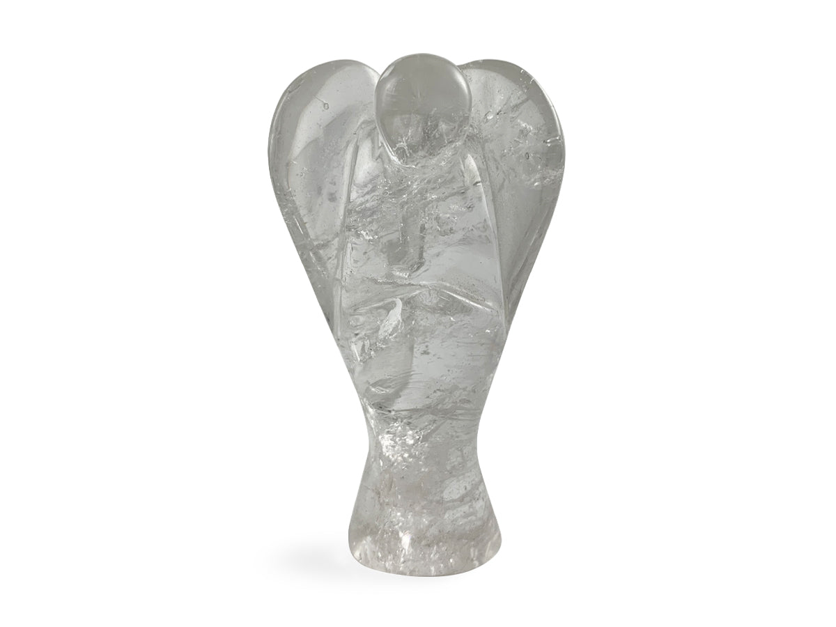 ÁNGEL DE CUARZO BLANCO MEDIANO.