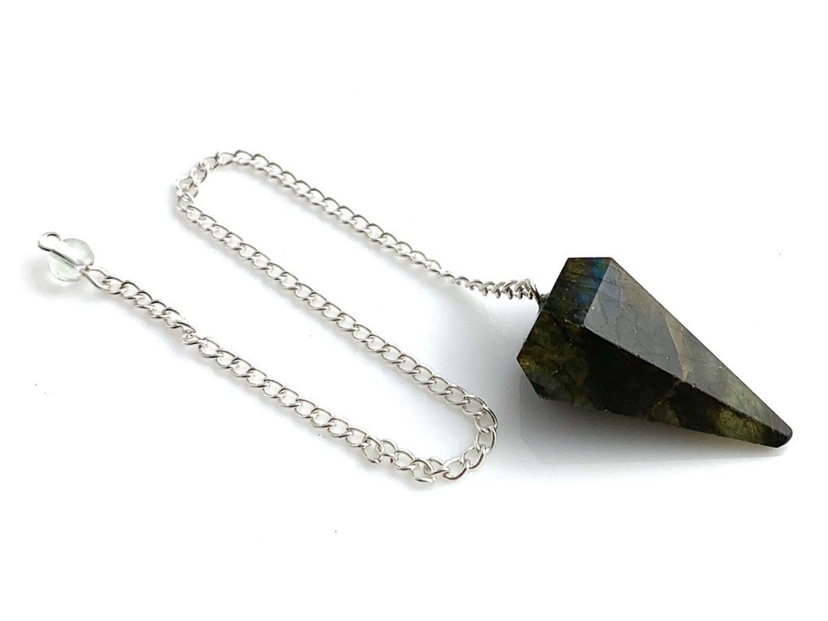 PÉNDULO FACETADO DE LABRADORITA