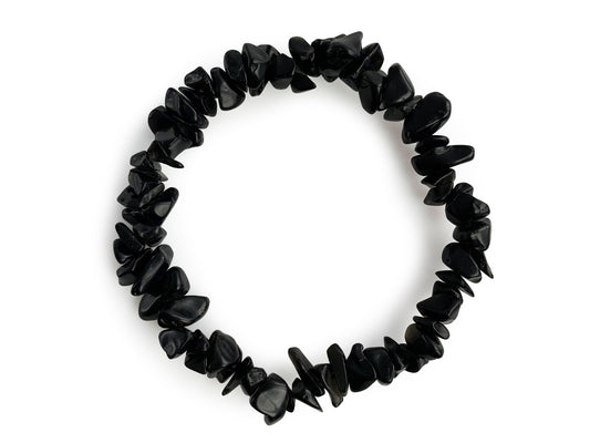 PULSERA CHIPS ÓNIX NEGRO.