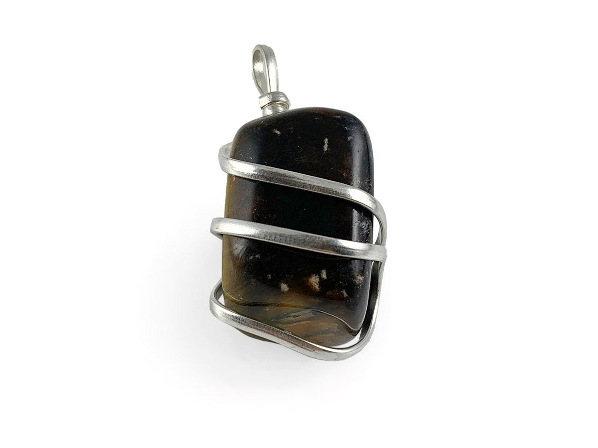 DIJE ESPIRAL DE OJO DE TIGRE NUGGET