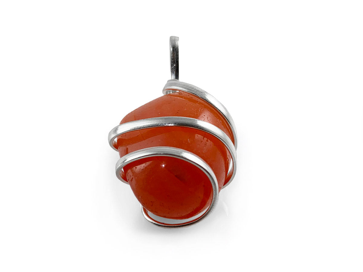 DIJE ESPIRAL DE ÁGATA CORNALINA NUGGET