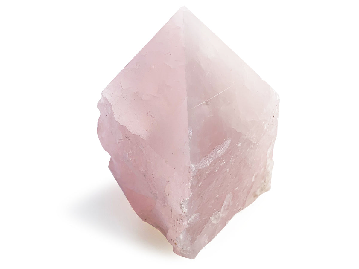 PUNTA DE CUARZO ROSA MEDIANA.