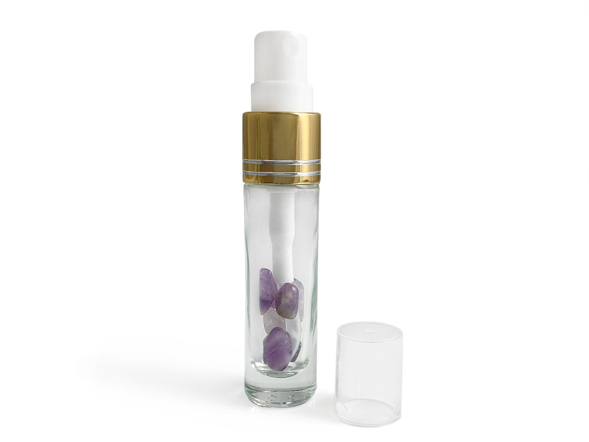 GEM-POD DIFUSOR DE SPRAY CON CUARZO AMATISTA.