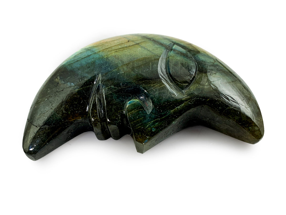 MEDIA LUNA DE LABRADORITA.