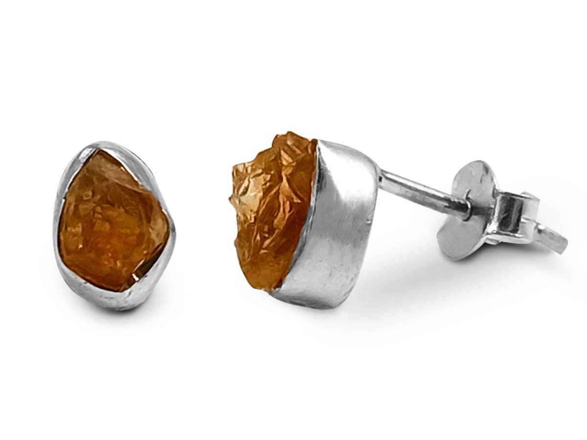 Aretes de Plata .925 de Citrino - pieza en plata .925