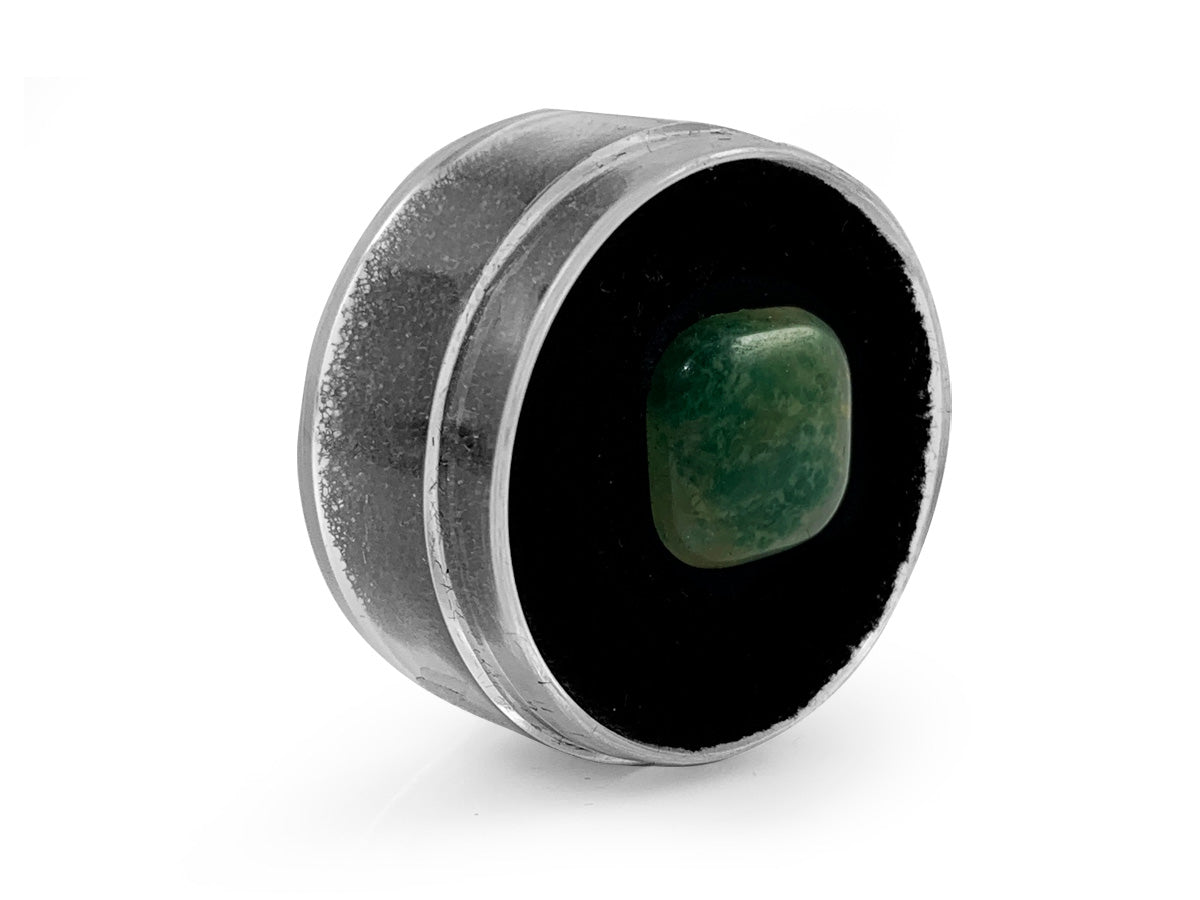 CABUJÓN CÚBICO DE JASPE OCEÁNICO.