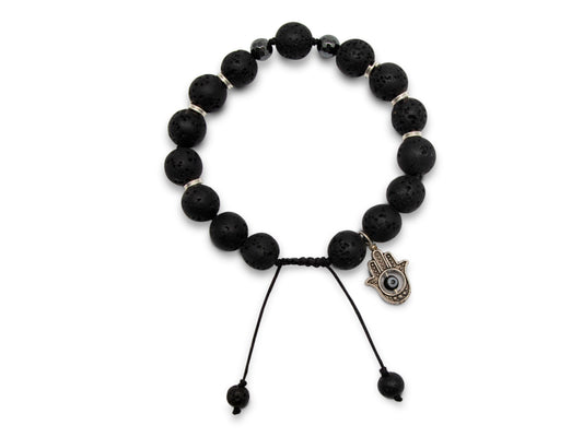 PULSERA "IRAZÚ" DE PIEDRA VOLCÁNICA.