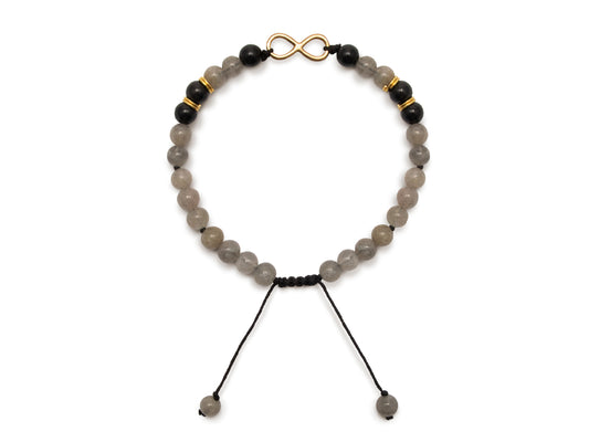 PULSERA INFINITO DE LABRADORITA