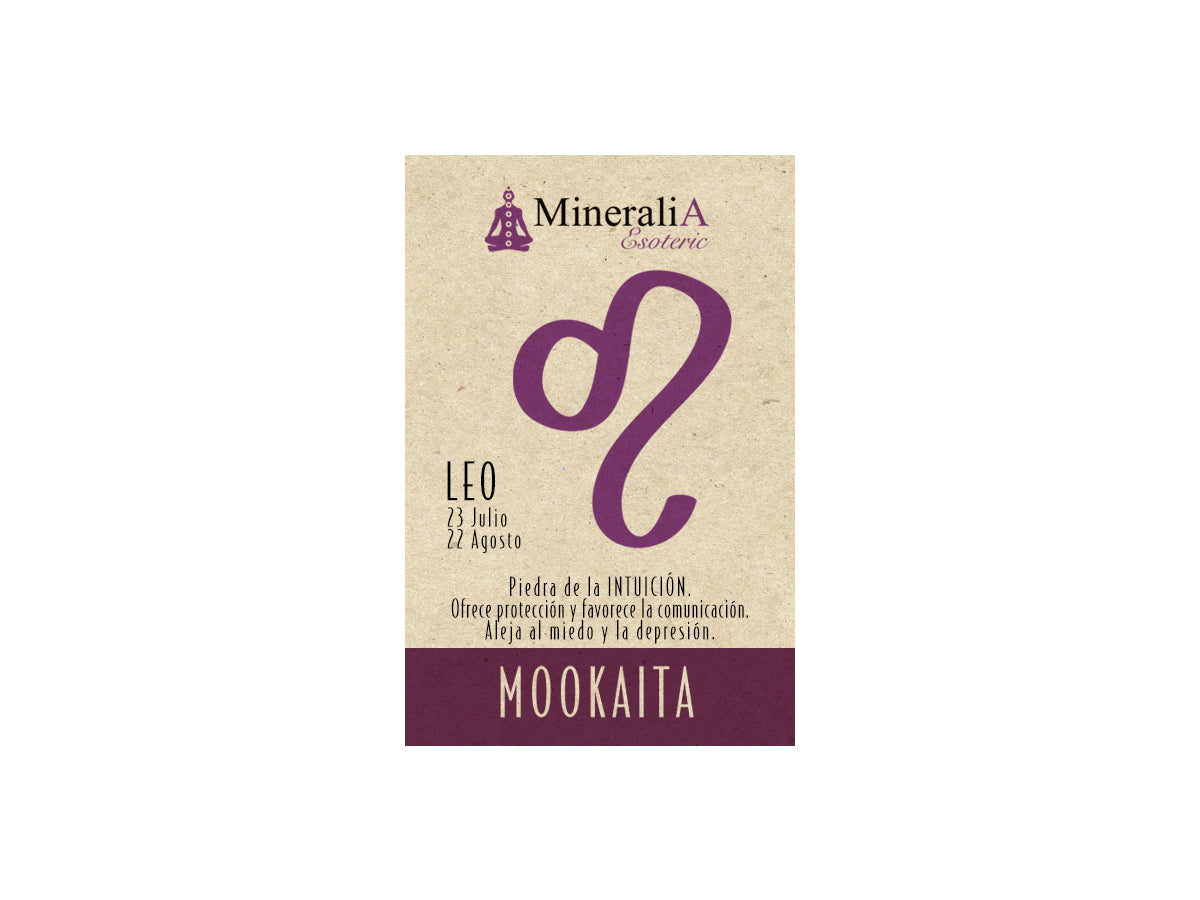 MORRALITO CON PIEDRA DEL ZODIACO LEO "MOOKAITA"