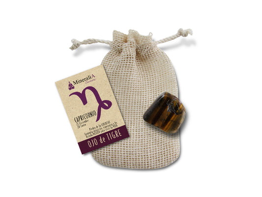 COSTALITO PIEDRA DEL ZODIACO "CAPRICORNIO" OJO DE TIGRE.