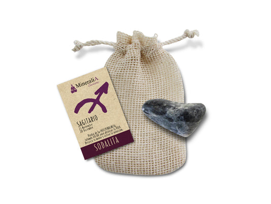 COSTALITO CON PIEDRA DEL ZODIACO "SAGITARIO" SODALITA.