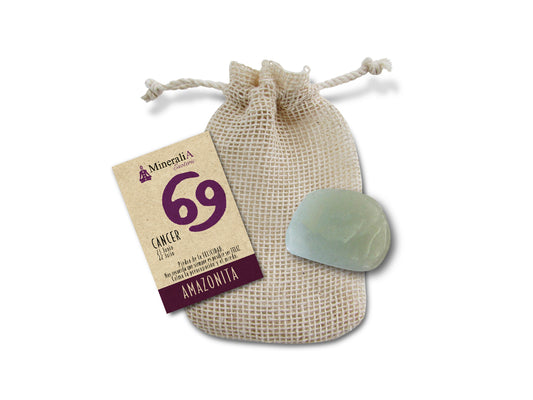 COSTALITO CON PIEDRA DEL ZODIACO "CÁNCER" AMAZONITA.
